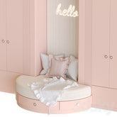 Trueliving 5 Loft Door Kids Brown wardrobes Laminated Finish & PU Finish 8Ft *2Ft *9Ft -2438.4MM X 609MM X 2743.2MM)